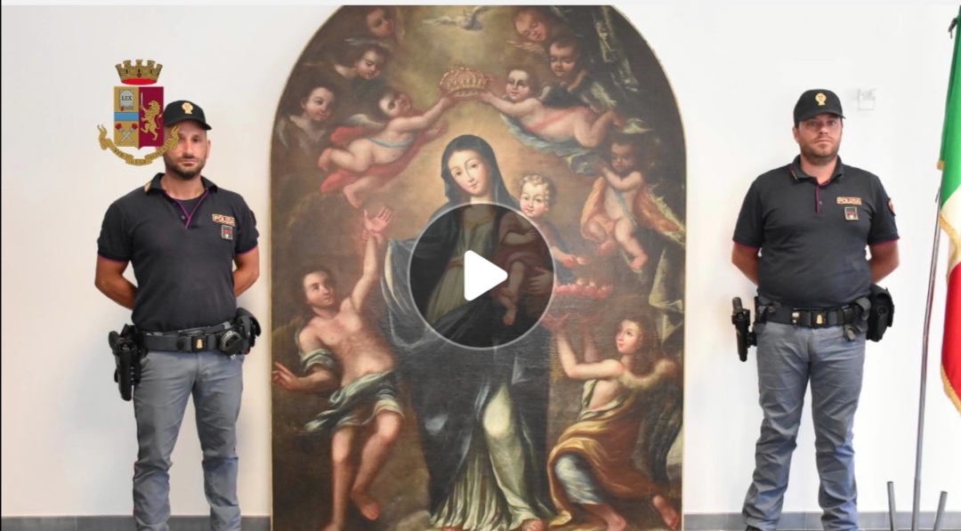 Trafugato 50 anni fa a Corleone, riecco il quadro della Madonna del Lume (VIDEO)