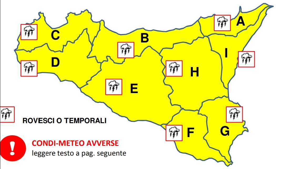 Maltempo nel Palermitano, anche domani allerta gialla