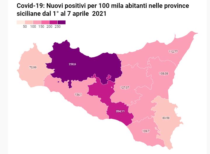 Area Metropolitana di Palermo verso la zona rossa, superata soglia critica