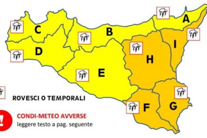 Il maltempo non dà tregua in Sicilia, allerta gialla nel Palermitano