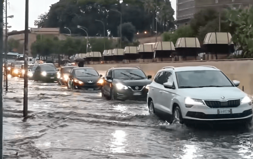 Pioggia e allagamenti a Palermo