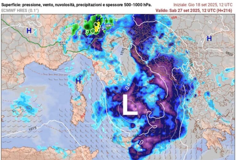 tempesta tropicale mediterranea