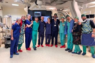 Equipe cardiologia interventistica Ismett Palermo intervento valvola tricuspide