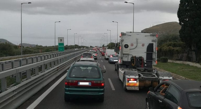 traffico code a19 bagheria anas autostrada Palermo Catania