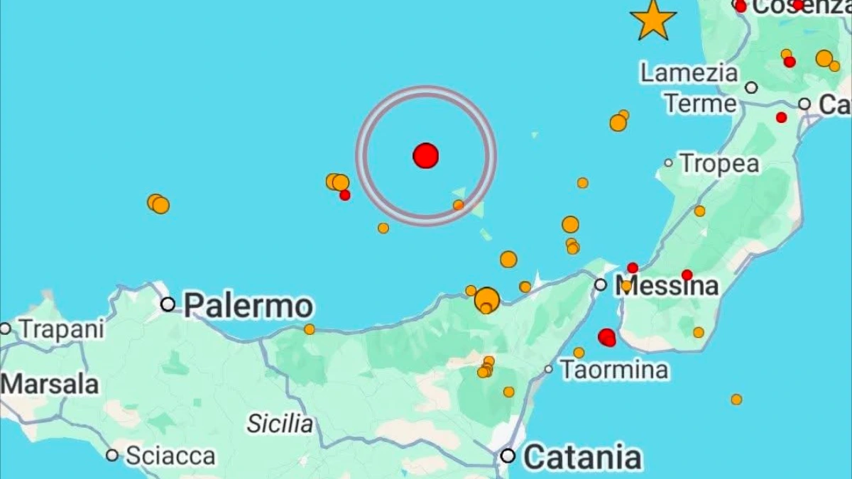 Nuova forte scossa di terremoto, sisma di magnitudo 3.9 in Sicilia settentrionale
