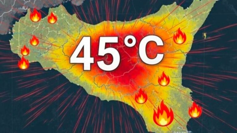Allerta meteo in Sicilia per un'ondata di calore storica. Martedì 22 luglio previste temperature fino a 45 gradi