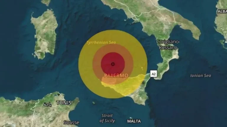 Scossa di terremoto al largo di Palermo