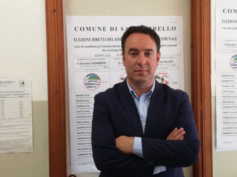 Vincenzo Geluso sindaco di San Cipirello foto leas